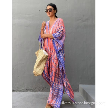 Pink Tie and Dye Swimsuit Cover Up